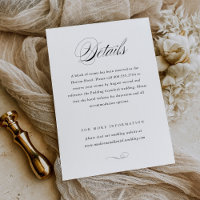 Script élégant moderne Classic Détails Mariage