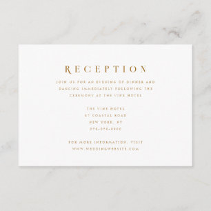 Carte D'accompagnement Script minimal Moderne Élégant Détails Mariage