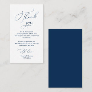 Carte D'accompagnement Script minimaliste moderne, Merci Mariage