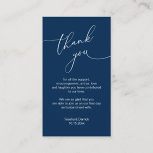 Carte D'accompagnement Script minimaliste moderne, Merci Mariage Enclos