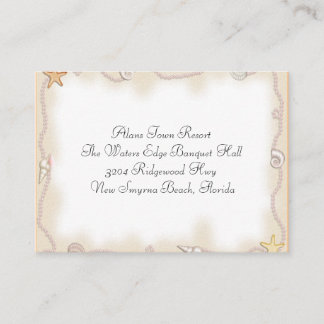 Carte D'accompagnement Sea Shells & Pearl Informations Supplémentaires Po