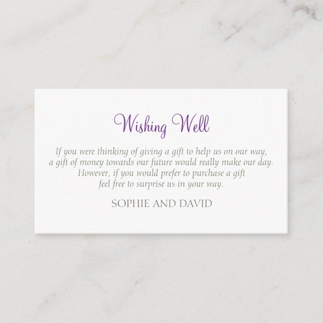 Carte D'accompagnement Secret Garden Lovebirds Wishing well Mariage (Devant)