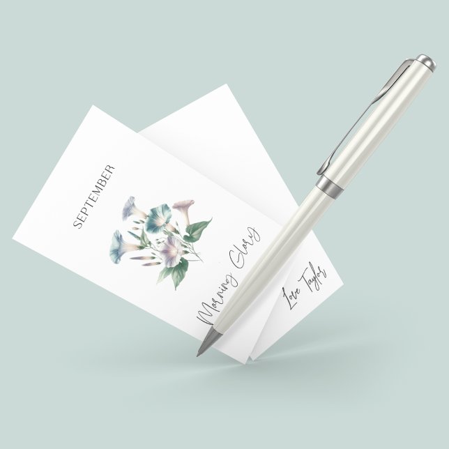 Carte D'accompagnement Septembre Mois de naissance Fleur (Créateur téléchargé)