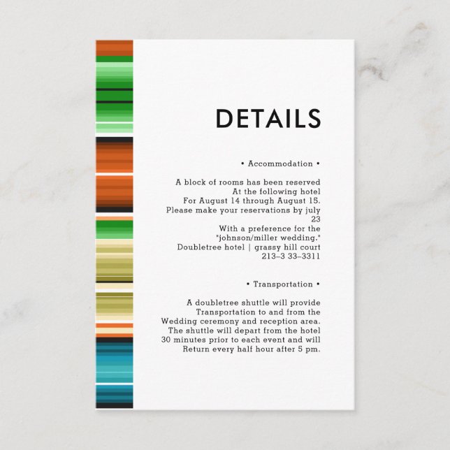 Carte D'accompagnement Serape été | Détails (Devant)