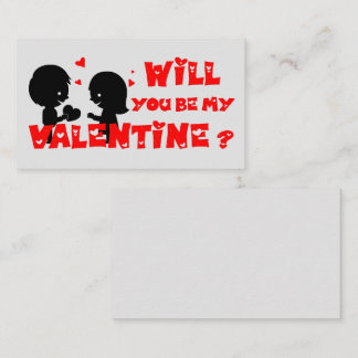 Carte D'accompagnement Seras-tu ma Saint-Valentin ?