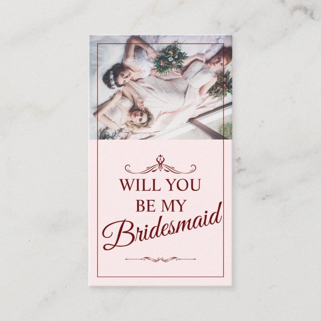 Carte D'accompagnement Serez-Vous Ma Femme D'Accueil ? Trois Bridesmaitre (Devant)