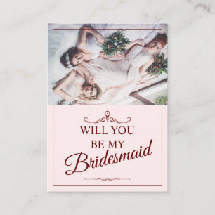 Carte D'accompagnement Serez-Vous Ma Femme D'Accueil ? Trois Bridesmaitre
