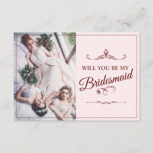 Carte D'accompagnement Serez-Vous Ma Femme D'Accueil ? Trois Bridesmaitre