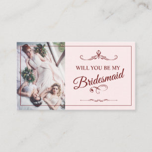 Carte D'accompagnement Serez-Vous Ma Femme D'Accueil ? Trois Bridesmaitre