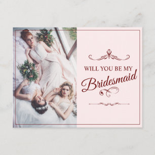 Carte D'accompagnement Serez-Vous Ma Femme D'Accueil ? Trois Bridesmaitre