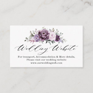 Carte D'accompagnement Shades of Dusty Purple Bloom Moody Site Mariage