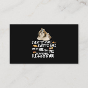 Carte D'accompagnement Shih Tzu Chaque Snack Que Vous Faites Chaque Repas