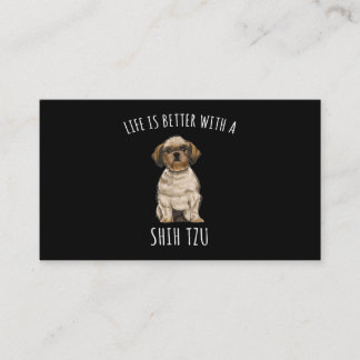 Carte D'accompagnement Shih Tzu | La Vie Est Meilleure Avec Un Chien Chie