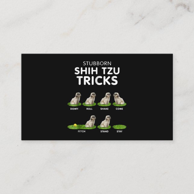Carte D'accompagnement Shih Tzu Lover | Funny Shih Tzu Trick Dog Love (Devant)