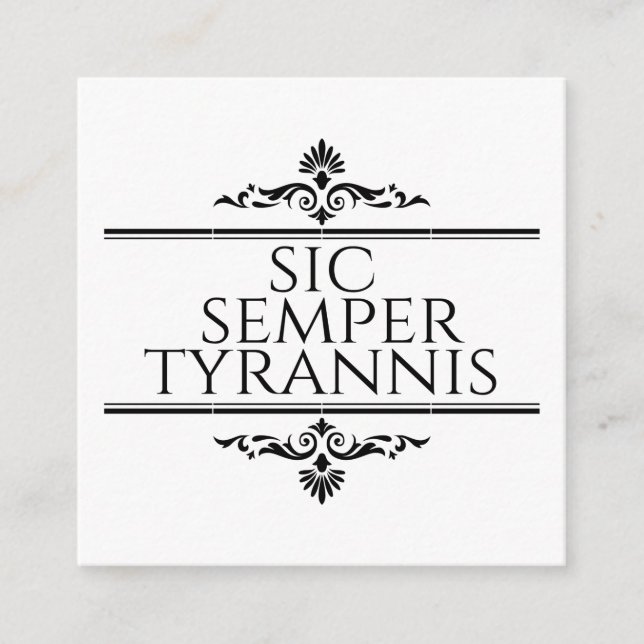 Carte D'accompagnement Sic Semper Tyrannis (Devant)