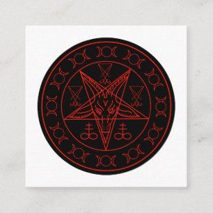 Carte D'accompagnement Sigil de Baphomet triple lune et sigile de lucifer
