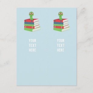 Carte D'accompagnement Signets 2x bleus de baby shower de rat de