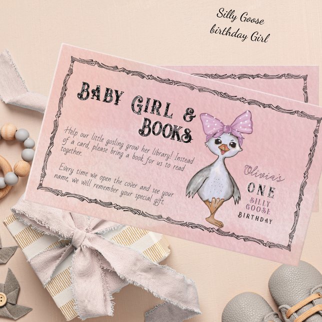 Carte D'accompagnement Silly Goose Birthday Book Request Enclosure Card (Silly Goose Birthday Book Request Enclosure Card)