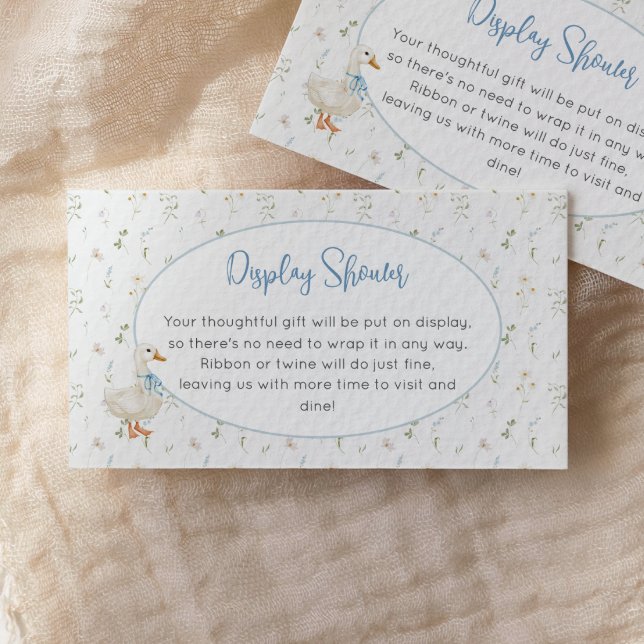 Carte D'accompagnement Silly Goose Fleur sauvage Bleu Garçon Affichage do (Créateur téléchargé)