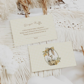 Carte D'accompagnement Silly Goose Lemon Watercolor Diaper Raffle