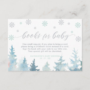 Carte D'accompagnement Silver & Mint Winter Wonderland Livres pour bébé