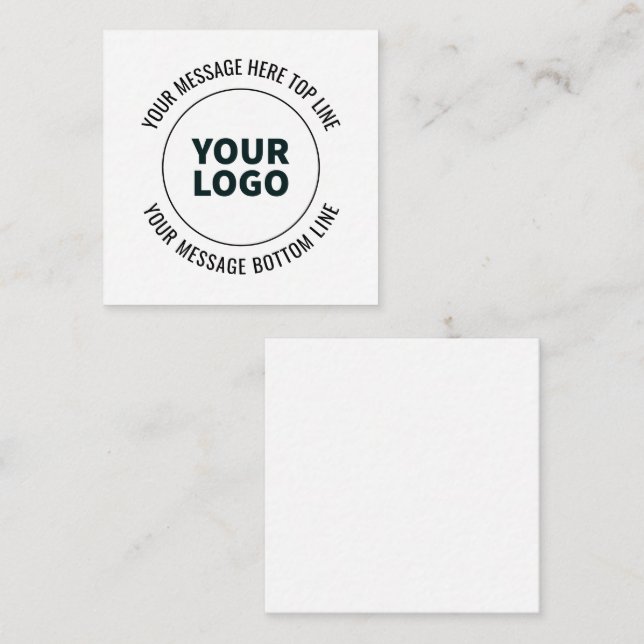 Carte D'accompagnement Simple à remplacer par votre logo ou votre image (Devant / Derrière)
