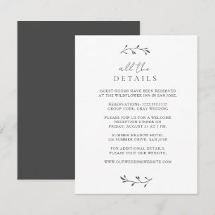 Carte D'accompagnement Simple botanique chic moderne minimaliste Mariage