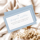Simple Dusty Blue Boys Baby shower Déchets Raffle
