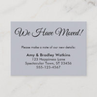 Simple, Dusty Blue Nous avons déménagé Changement 