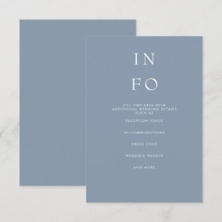 Carte D'accompagnement Simple Élégant Minimal moderne Dusty Mariage