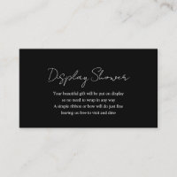 Simple élégant Noir moderne Baby Display Douche