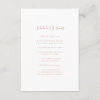 Simple Elegant Rose Gold Horaire des événements