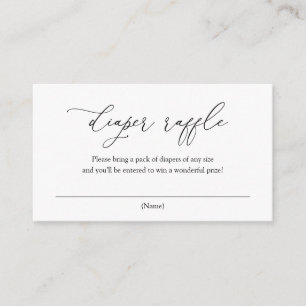Carte D'accompagnement Simple élégante calligraphie Déchets Raffle