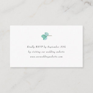 Carte D'accompagnement Simple Eucalyptus Feuilles mariage rsvp en ligne