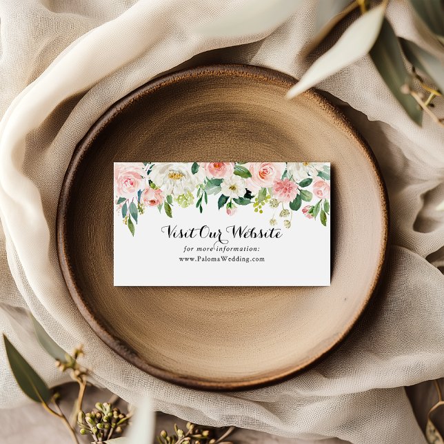 Carte D'accompagnement Simple Floral Green Calligraphy Site Mariage (Créateur téléchargé)