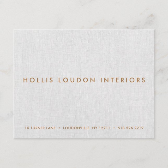 Carte D'accompagnement Simple moderne Linge gris clair "look" (Devant)