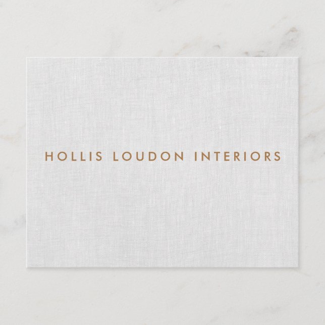 Carte D'accompagnement Simple moderne Linge gris clair "look" (Devant)