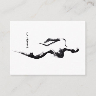 Carte D'accompagnement Simple peinture gouache La Femme 01 affiche