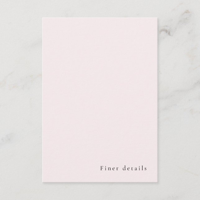 Carte D'accompagnement Simple Romantique simple doux clair uni Arrière -  (Devant)