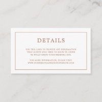 Simple Terracotta Monogramme Mariage élégant