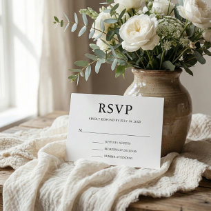 Carte D'accompagnement Simple Wedding RSVP