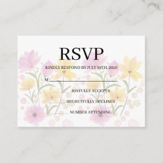 Carte D'accompagnement Simple Wedding RSVP Enclosure Card