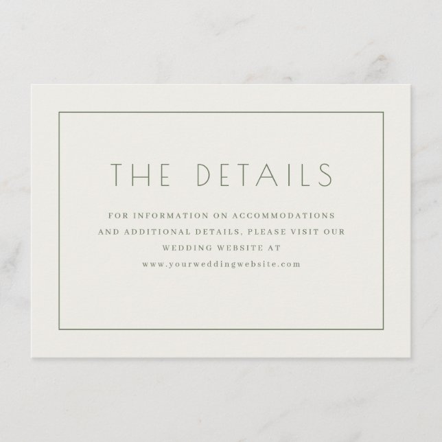 Carte D'accompagnement Simple White Text Box (Devant)