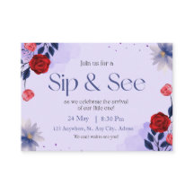 Sip and See Baby Invitation, Baby Introduction