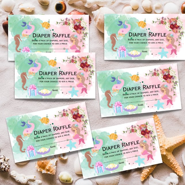 Carte D'accompagnement Sirènes Sous Le Raffle De Laveuse De Douche (Créateur téléchargé)