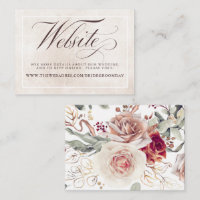 Site de mariage élégant aux fleurs terreuses d'aut