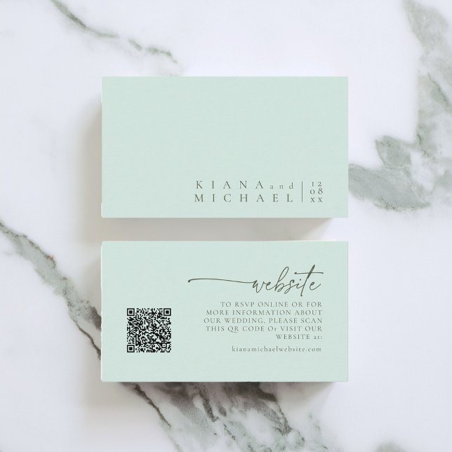 Carte D'accompagnement Site de Mariage Simply Chic Sea Glass ID1046 (Créateur téléchargé)