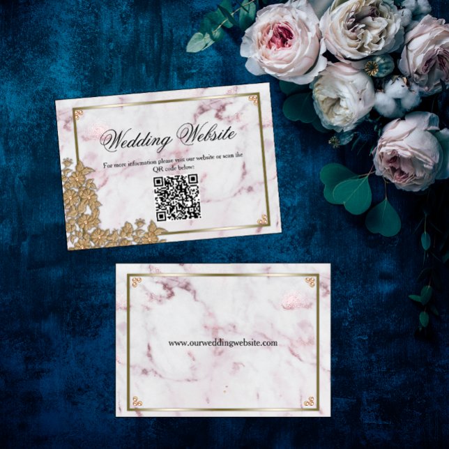 Carte D'accompagnement Site du Mariage Gold Lace and Pearls (Créateur téléchargé)