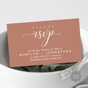 Carte D'accompagnement Site Internet Mariage RSVP Classy Moderne