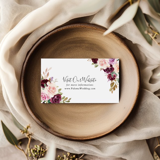 Carte D'accompagnement Site Mariage de Foliage Floral Rustique (Créateur téléchargé)